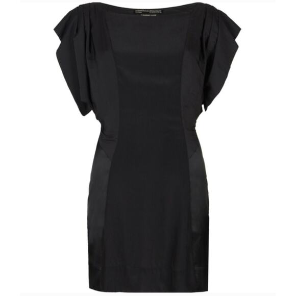 All Saints Spitalfields Japanese Cloth Lightweight Werbovy Mini Dress Black Sz 8 - Picture 1 of 9